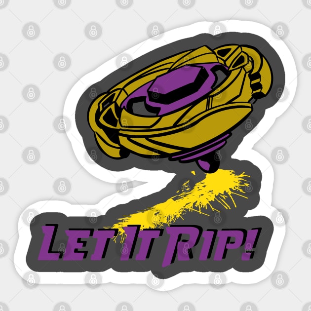 beyblade purple/gold Sticker by Lins-penseeltje